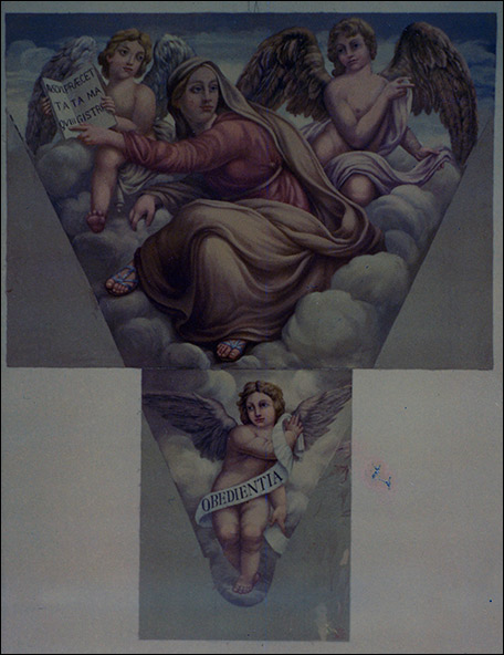 Dipinto decorativo eseguito da Pietro Rosa.