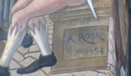 Firma di Antonio Rosa sulla villetta delle Fate a piazza Mincio 4 - Roma