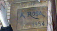 Particolare della firma di Antonio Rosa sulla villetta delle Fate a piazza Mincio 4 – Roma.