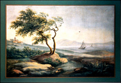 Quadri decorativi dipinti a tempera con paesaggi (Antonio Rosa - Decoratore e Restauratore).