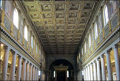 Restauri Basilica Santa Maria Maggiore a Roma.