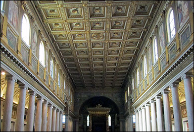 Restauri Basilica Santa Maria Maggiore a Roma.