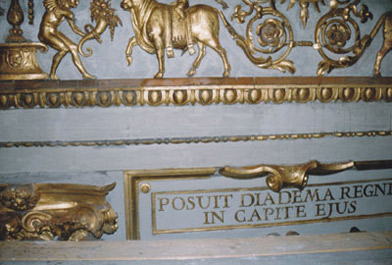 Restauri di dorature – Navata centrale della Basilica di Santa Maria Maggiore a Roma.