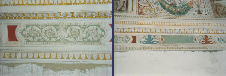 Restauri di stucchi - Restauro di stucchi policromi - Casina Pio IV - Vaticano.