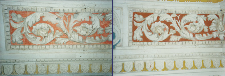 Restauri stucchi - Restauri di stucchi policromi - Casina Pio IV - Vaticano.