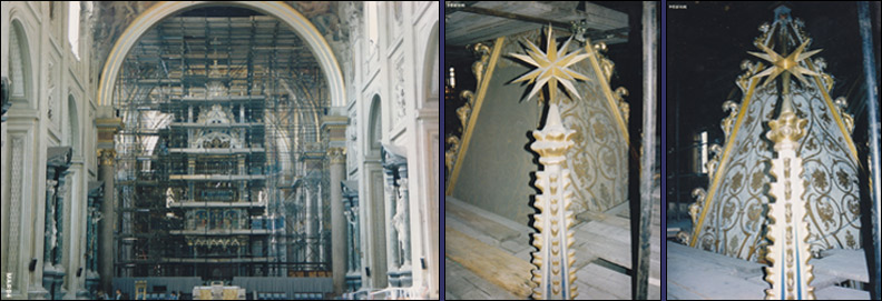 Restauro del ciborio dell’altare maggiore - Basilica di San Giovanni in Laterano, Roma. Pietro Rosa (restauri e decorazioni).