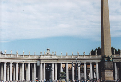 Restauro del colonnato di San Pietro eseguito da Pietro Rosa