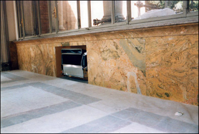 Restauro della marmoridea - Palazzo del Governatorato in Vaticano.