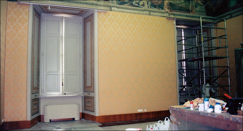 Restauro di finte cornici - Uffici del Segretario di Stato in Vaticano.