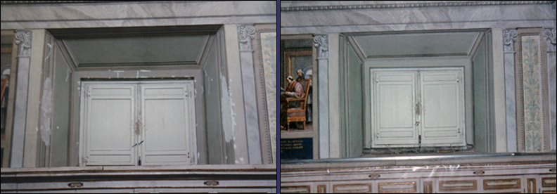 Restauri di decorazioni di sguinci di finestre. Musei Vaticani - Pietro Rosa (restauri e decorazioni).